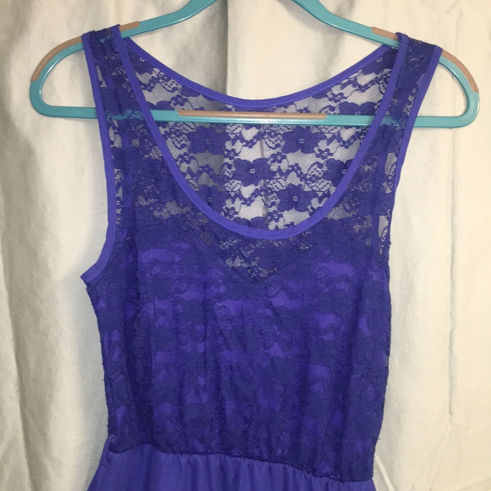 Blue high to low Dress